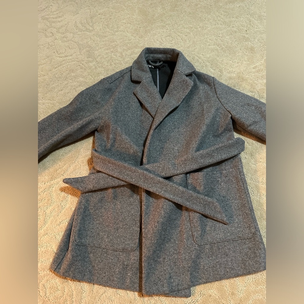 Zara gray jacket. XS. Worn once, loose fit.
